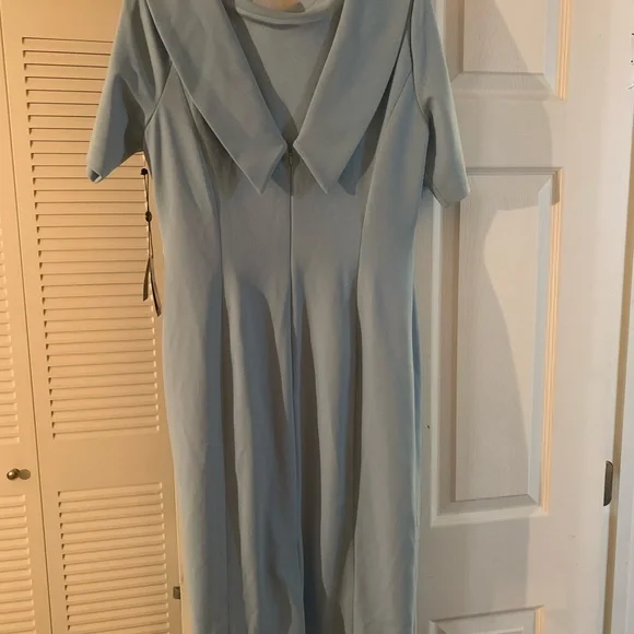 adrianna papell blue mist dress ALICE + OLIVIA Blue One Shoulder Draped Mini Dress  The Untitled Boutique